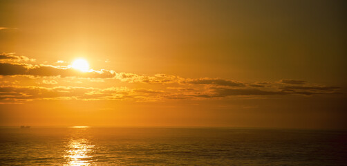 Sunset over the sea