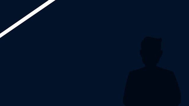 鋭い視線を投げかける社長　