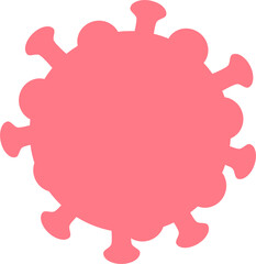 Virus red fill molecule svg vector graphic icon illustration 