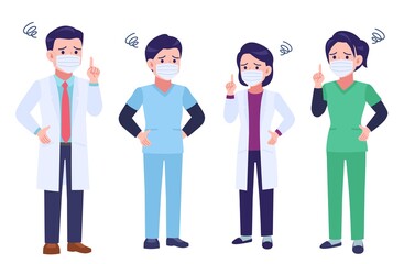 マスクをした医療従事者