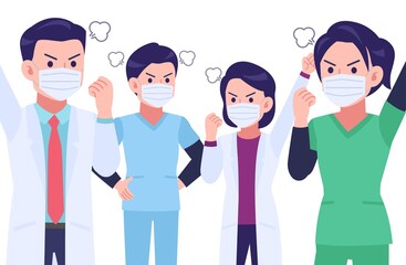 マスクをした医療従事者