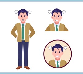 Young man in green tie