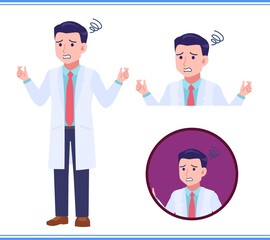 Tall male doctor in a lab coat