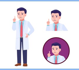 Tall male doctor in a lab coat