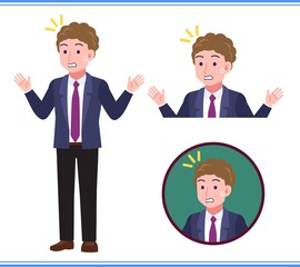 Foreign man in a dark blue suit