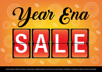 Year End Sale background. Year End sale banner design. vector illustration
