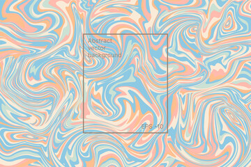 Abstract background design with curved lines. Warm bed colors. Colors of nature. Optical illusion of space distortion. Vector