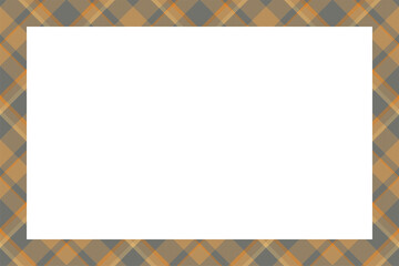 Vintage frame vector. Scottish border pattern retro style. Tartan plaid ornament.