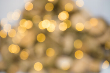 Festive Christmas bokeh. Beautiful golden lights for design