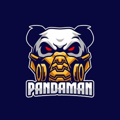 Pandaman E-sports Logo Template