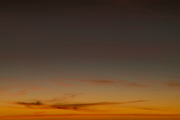 Sky gradient from blue to orange sunset