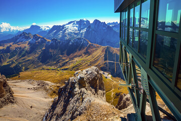 Observation platform in the Dolomites