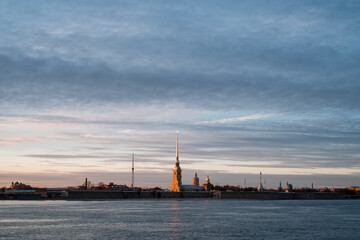 Fototapeta premium sunset over the city