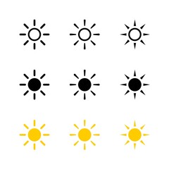 Sun Icon : Suitable for Environment Theme, Weather Theme, Infographics and Other Graphic Related Assets.