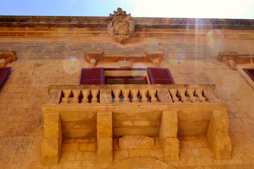 Medieval crusaders' fort Victoria (Rabat) in the capital of Gozo island, Malta