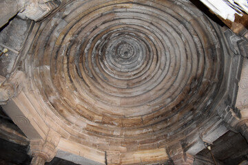 Interior Dome of the Rock of Mosque, Jhulta Minar in Ahmedabad, Gujarat, India