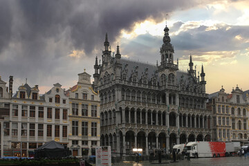 Fototapeta na wymiar Grand place Brussels in december Brussels, Capital District - Belgium