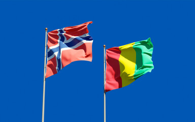 Flags of Guinea and Norway.