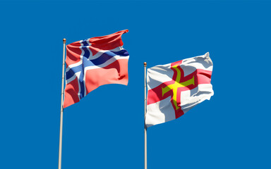 Flags of Guernsey and Norway.