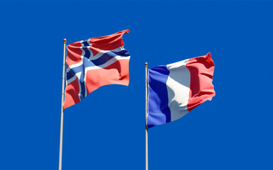 Flags of France and Norway.