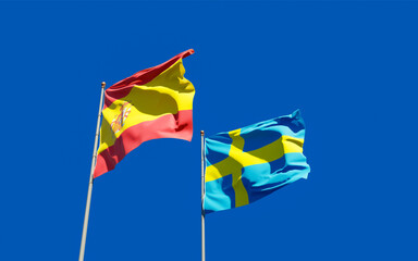 Flags of Sweden and Sweden.