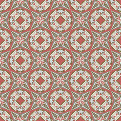 Geometric seamless pattern, ornament, abstract colorful background, vector texture.