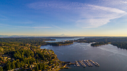 Poulsbo, Washington and Mount Rainier 