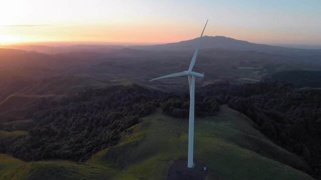 Aeriel: Te Uku wind farm, Raglan, New Zealand
