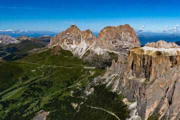 landscape forest in trentino with dolomiti mountain