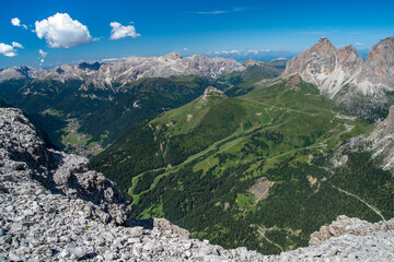 landscape forest in trentino with dolomiti mountain
