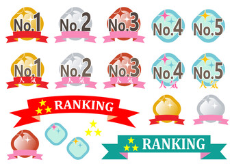 ランキングのアイコンイラストセット