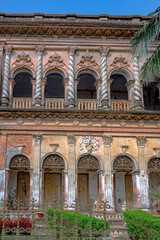 Fototapeta na wymiar An old (450+ yrs.) building now protected as a heritage site in a historical town of Sonargaon, Bangladesh
