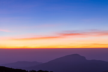 Beautiful sun rise on nature background. The sun rise in the morning.