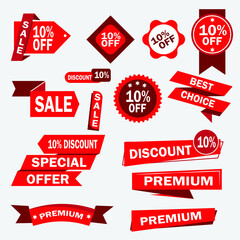 Free Vector Sales Tags, Offer with Text collection