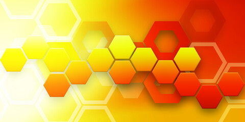 
Abstract background with yellow honeycomb