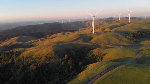 Aeriel: Te Uku wind farm, Raglan, New Zealand