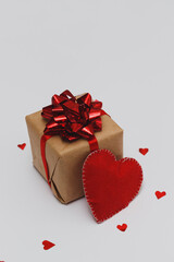 Valentine day gift and heart card