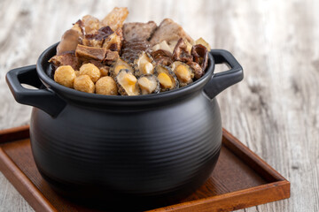 Close up of traditional Chinese food named Fo Tiao Qiang.