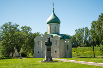 Monument to Alexander Nevskiy in Pereslavl-Zalesskiy city, Russia