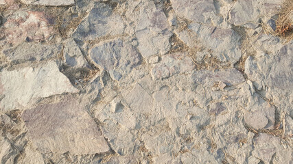 the texture of the cracked rock