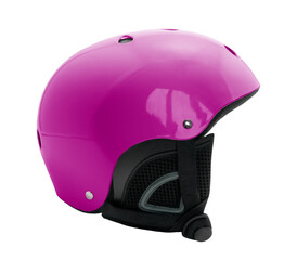 Fototapeta premium Women pink ski helmet