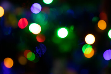 Blurred background. Many colorful lights background