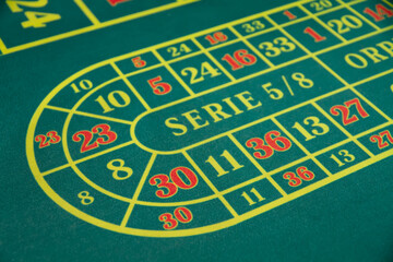 Roulette casino close up. Gambling