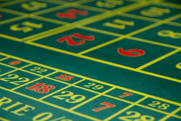 Roulette casino close up. Gambling