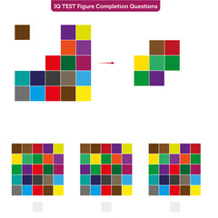 IQ TEST - Figure Completion Questions, Visual Intelligence Test