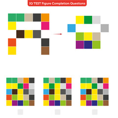 IQ TEST - Figure Completion Questions, Visual Intelligence Test