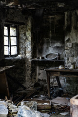 old house destroyed by fire