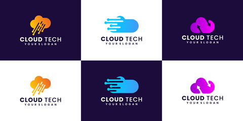 collection of cloud logo