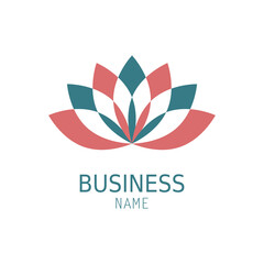 Abstract logo isolated on white background. Abstract logo template for web site, label, banner, poster, placard, cover and print materials. Abstract flower logo, vector