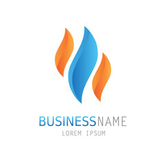 Abstract logo isolated on white background. Abstract logo template for web site, label, banner, poster, placard, cover and print materials. Abstract flower logo, vector